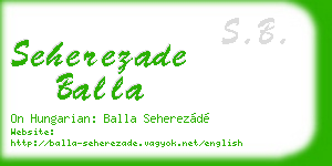 seherezade balla business card