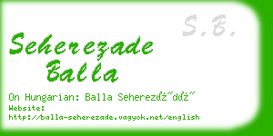 seherezade balla business card